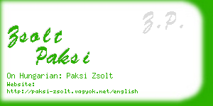 zsolt paksi business card